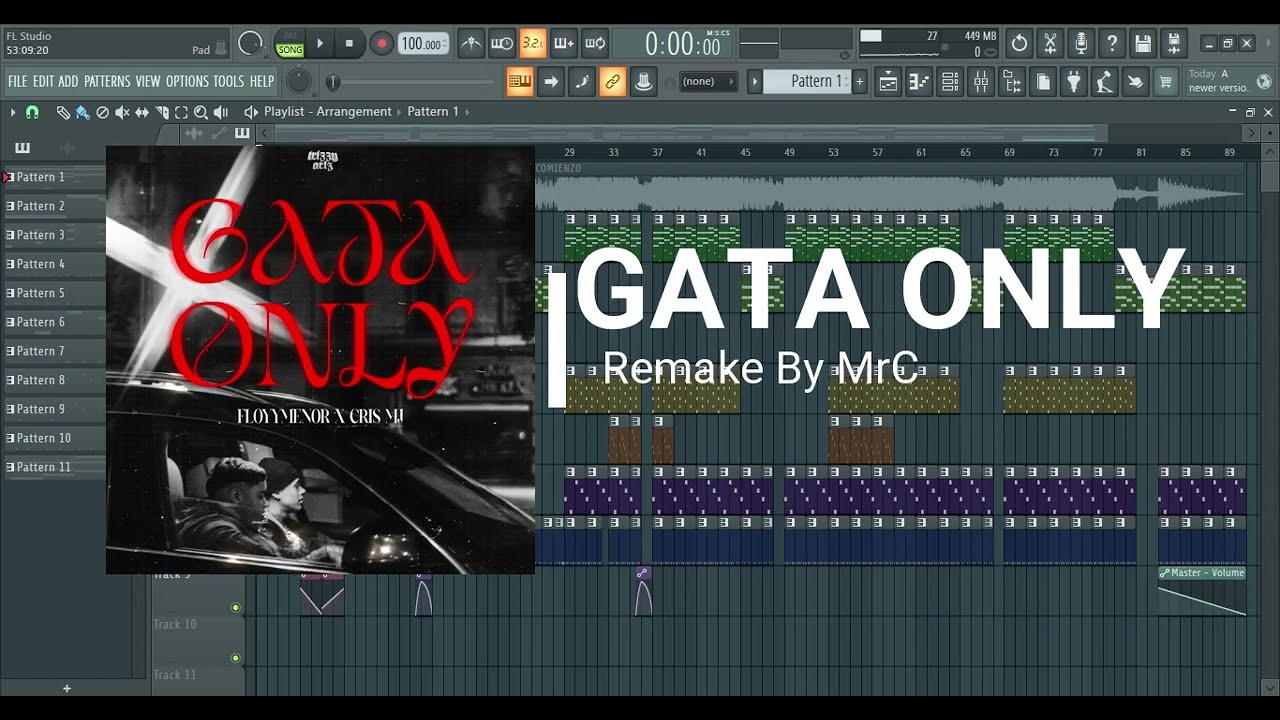 FloyyMenor, Cris MJ - Gata Only | MrC Remake | Fl Studio