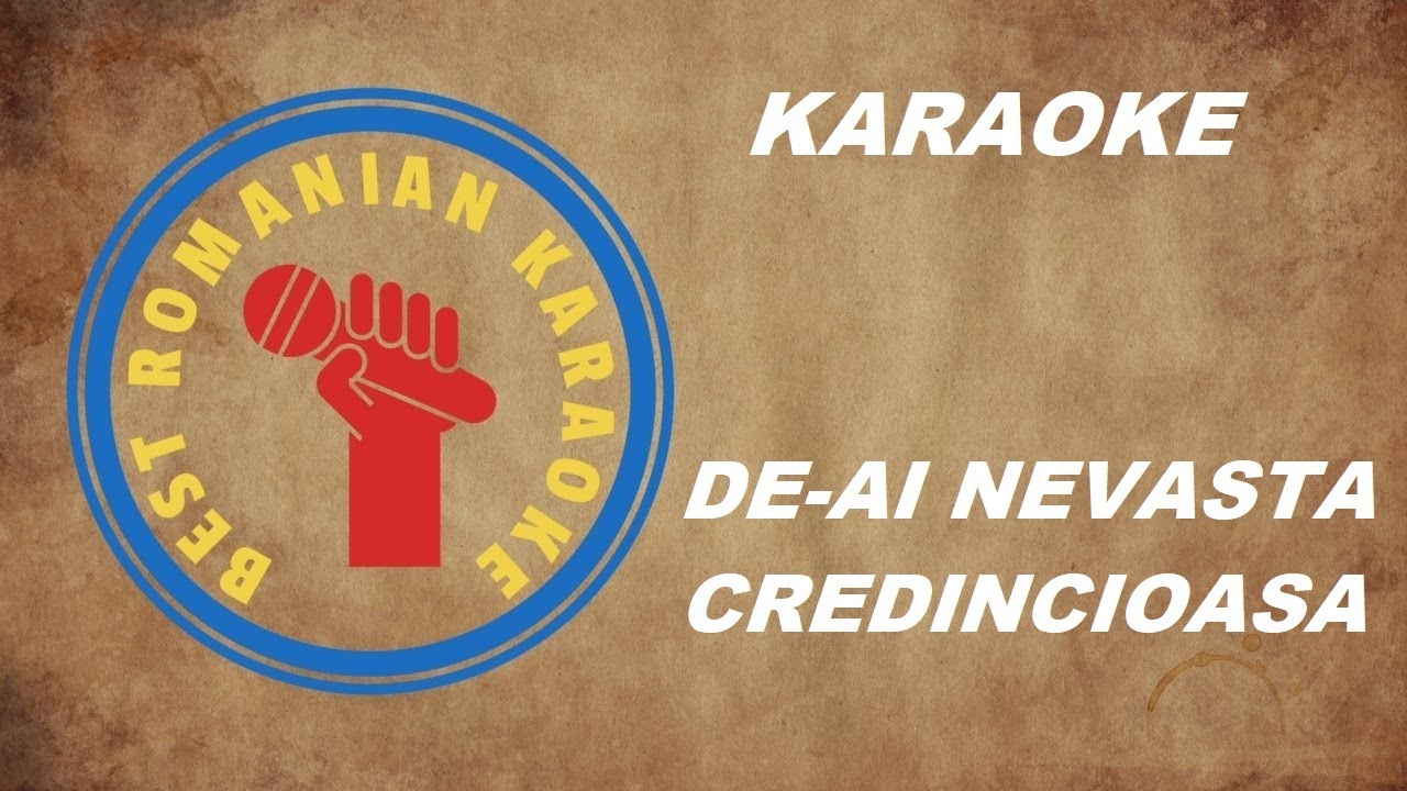 KARAOKE: De-ai nevasta credincioasa Versuri Negativ (Si min)