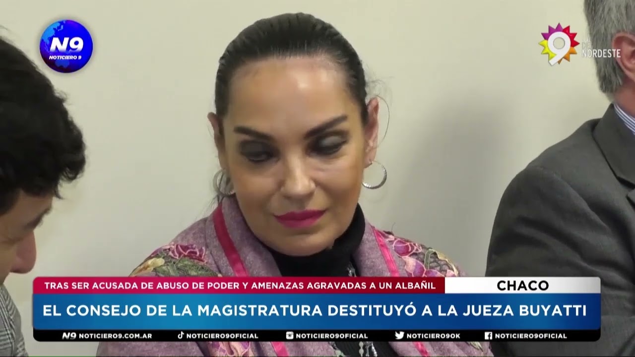 EL CONSEJO DE LA MAGISTRATURA DESTITUYÓ A LA JUEZA BUYATTI - NOTICIERO 9