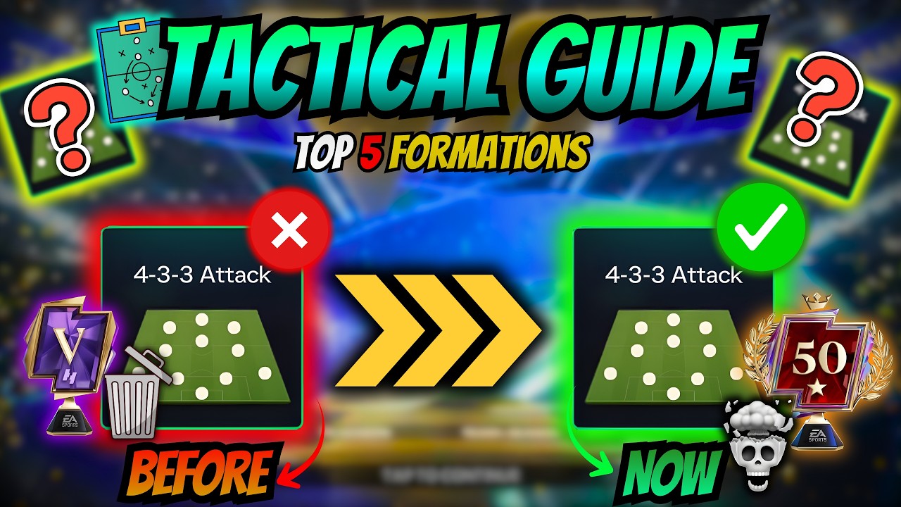 Top 5 Meta Formations for TOTS H2H Grind in FC Mobile!🧠🔥
