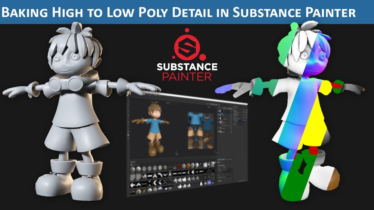 Substance Painter: Baking High to Low Poly Workflow