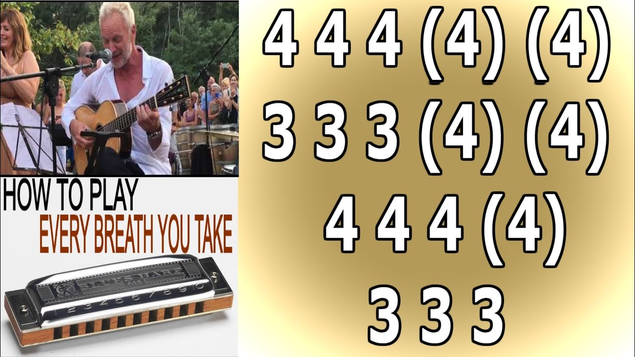 THIS IS AN EASY CLASSIC SONG, EVERY BREATH YOU TAKE HARMONICA ( C DIATONIC ), ARMÓNICA C, GAITA HARP