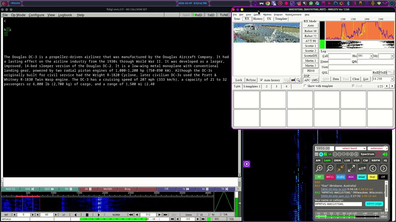 KBC DX Headlines via WRMI on 5950 kHz at 2026.03.08 0255 UTC