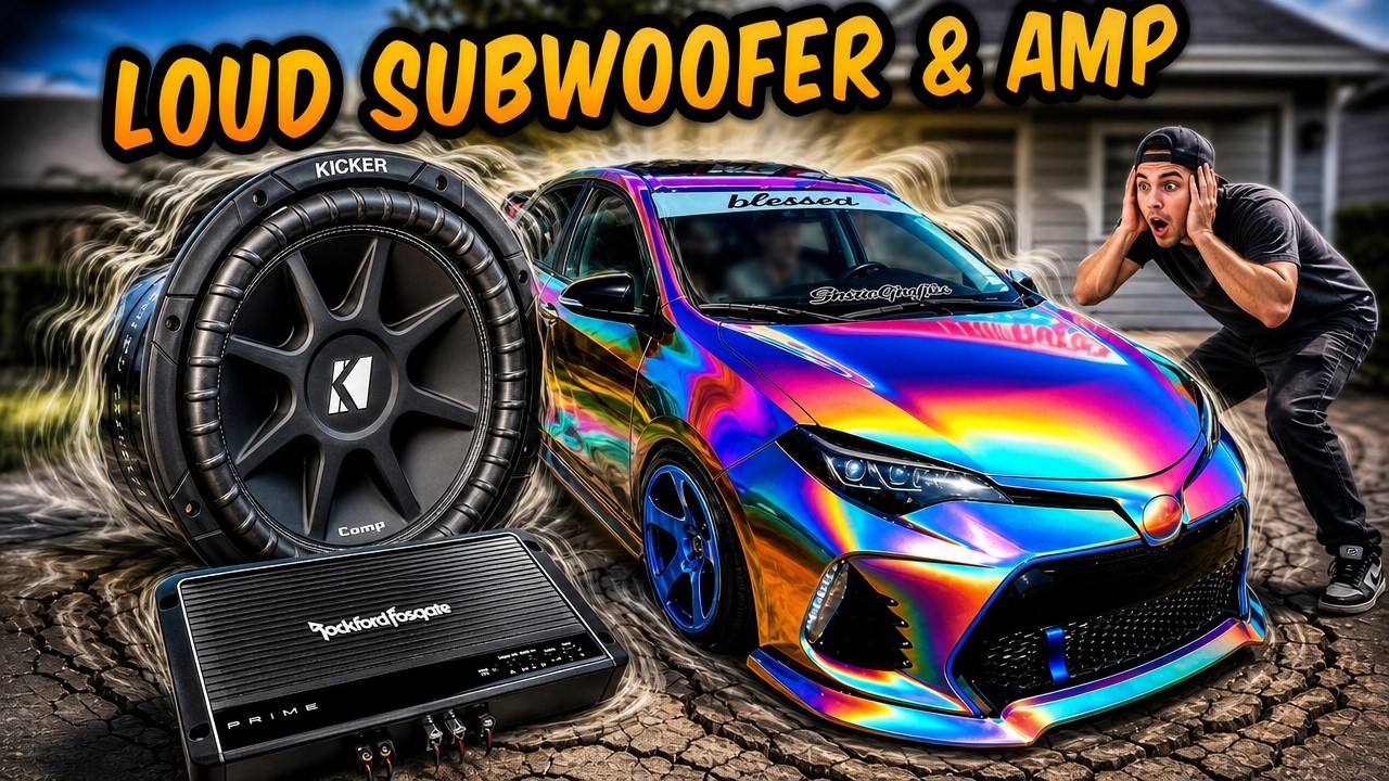 How to install Subwoofer & amp  Stock Head Unit - PART 1 COROLLA