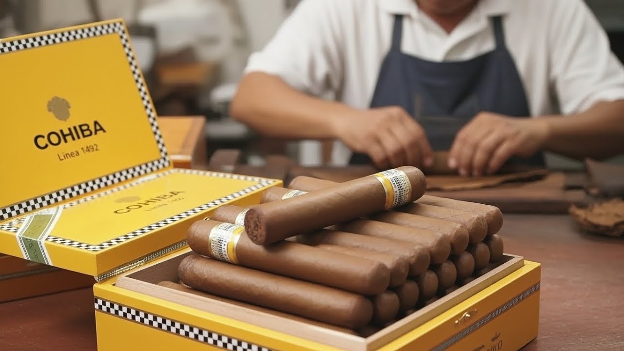 Inside a Modern Cohiba Cigar Factory  Full Cigar Making Process from Seed to Smoke