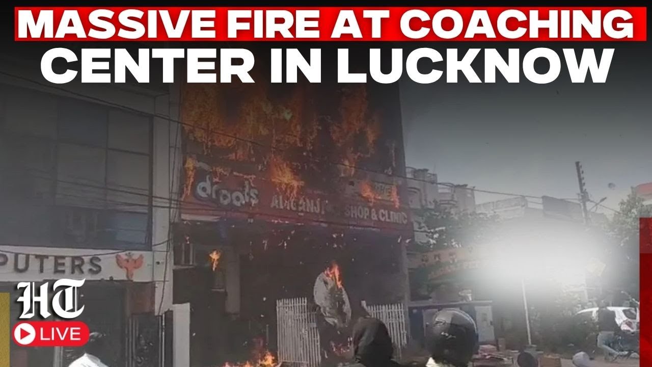 LIVE: Fire broke out at a coaching centre in Lucknow, Firefighting and rescue operations underway