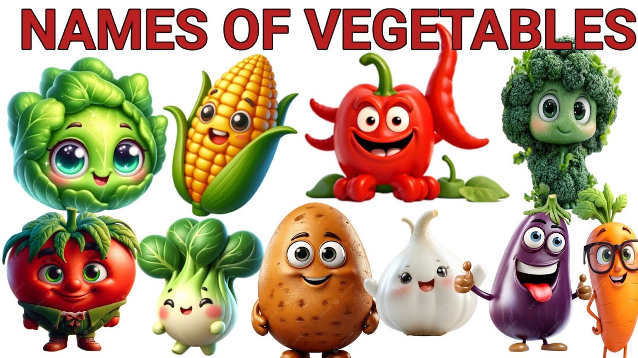 Names Of Vegetables|Vegetable Names For Kids|Names Of Vegetable In English With Pictures