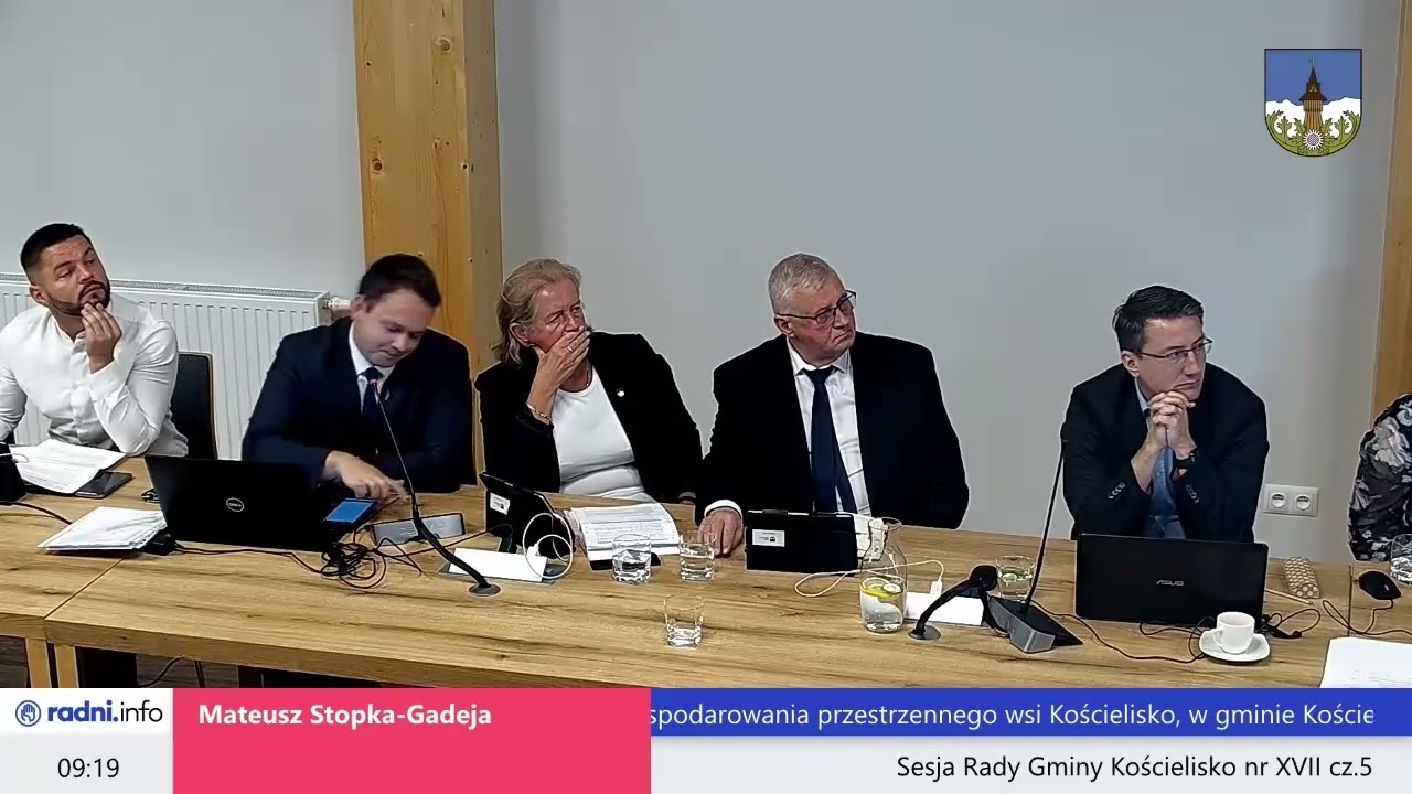 Sesja Rady Gminy Kościelisko nr XVII cz 7  Data nagrania: 2025-09-02