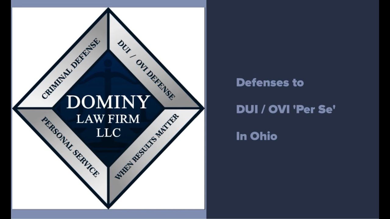 Defenses to DUI / OVI 'Per Se' In Ohio