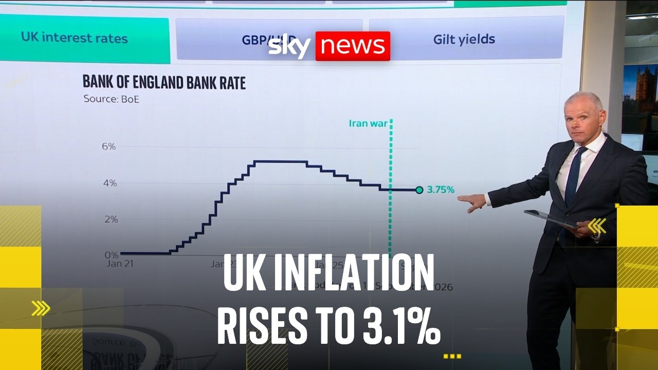 Инфляция в Великобритании выросла до 3,1% на фоне скачка цен на топливо и бензин