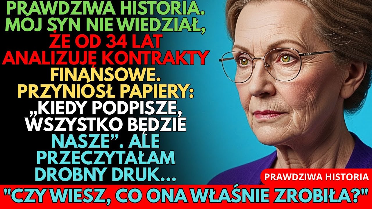 SYN PRÓBOWAŁ MNIE OSZUKAĆ, ALE ZAPOMNIAŁ, ŻE OD 34 LAT JESTEM ANALITYCZKĄ FINANSOWĄ.