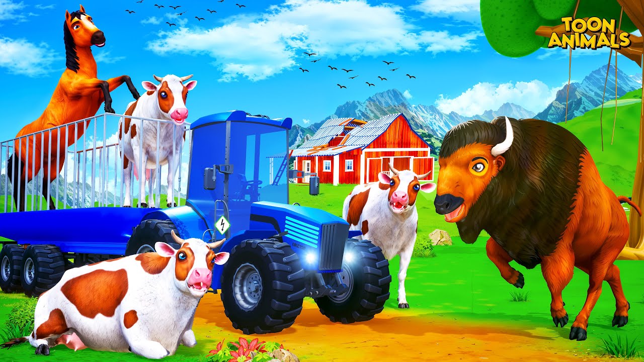 Farm Diorama | Transporting Cow, Horse & Bison to the Farm