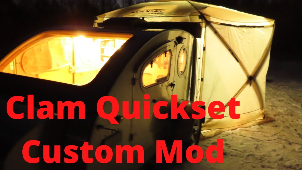 Модификация Clam Quick-set, зимний кемпинговый прицеп-капля Vistabule