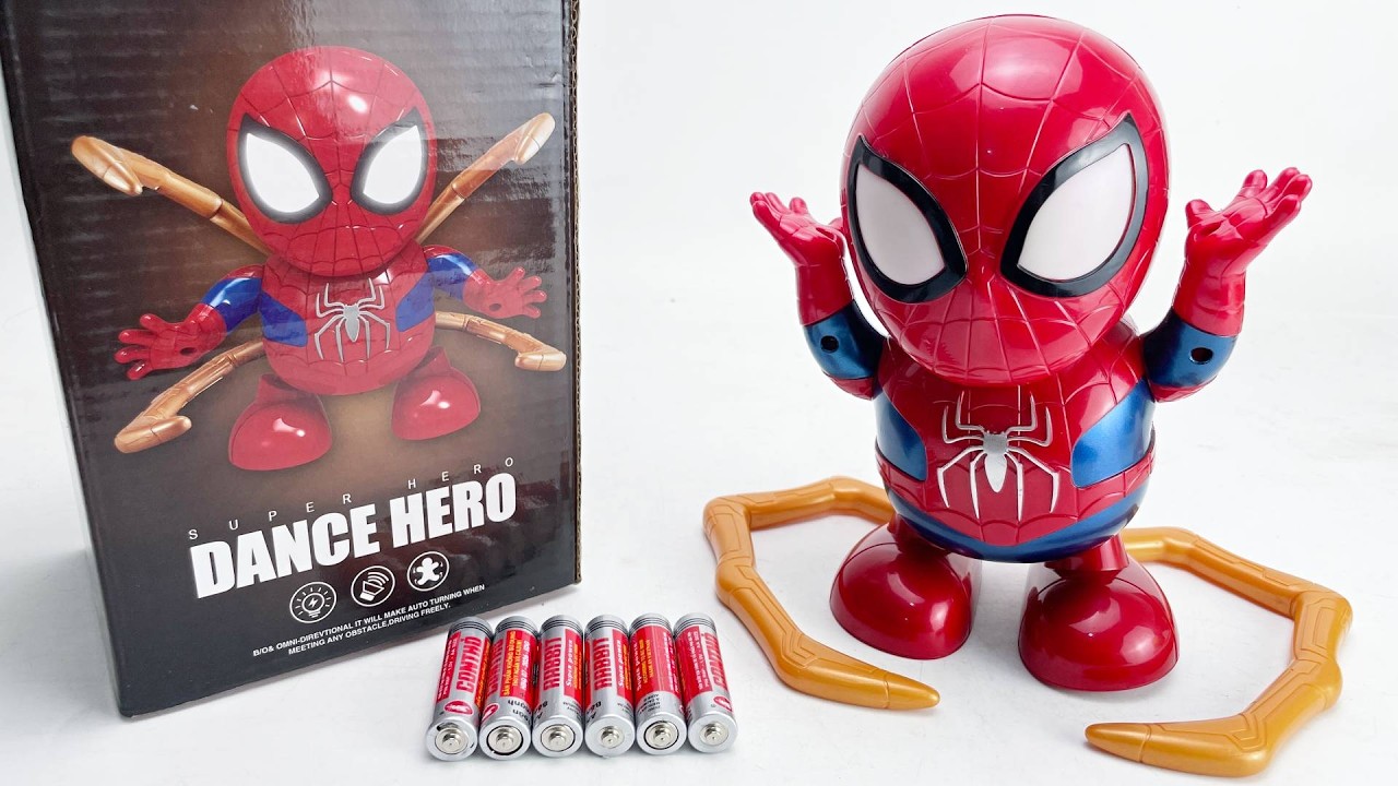 Avengers Dance Hero Unboxing: Spider-Man, Hulk & Iron Man Robot Toys & Super Power Battery Test