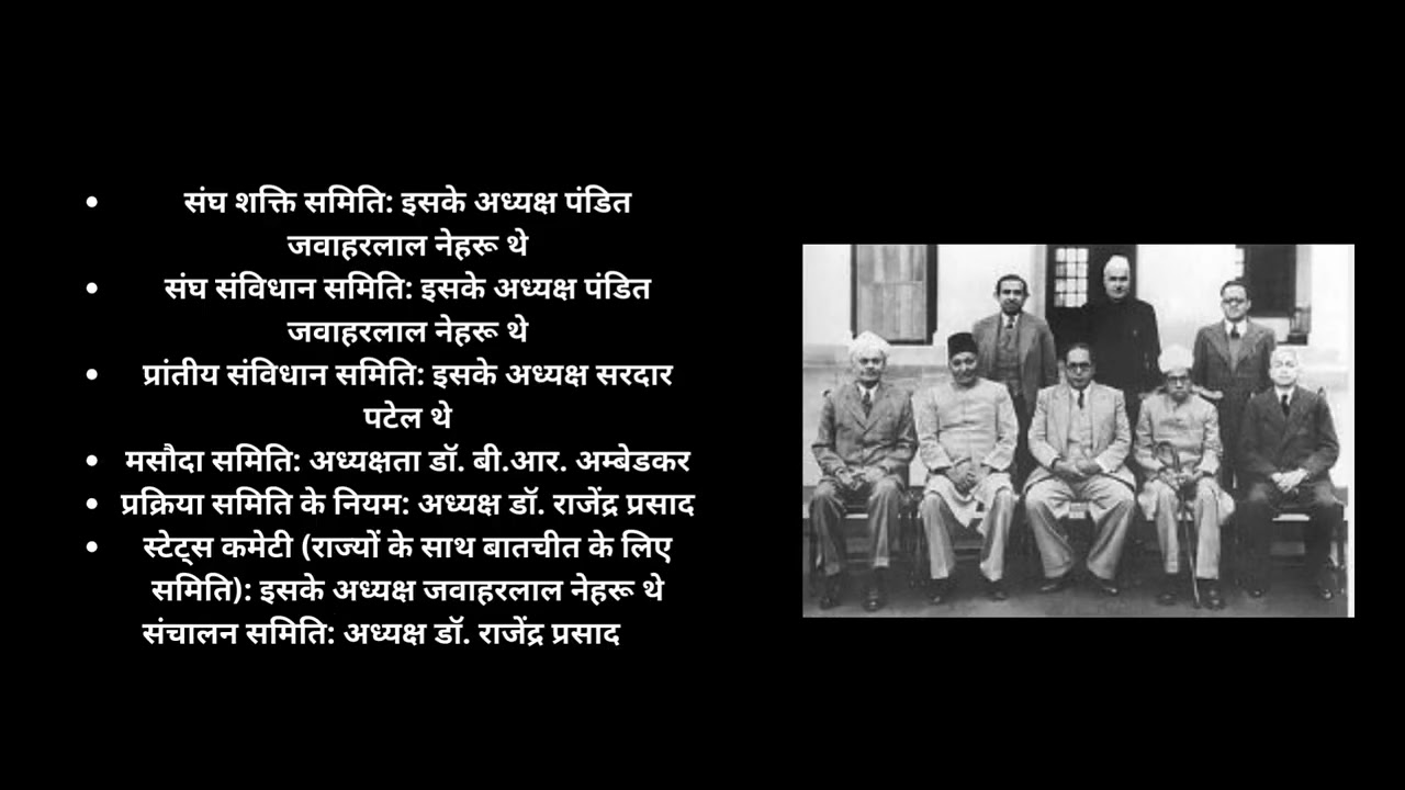 Constitutional Committees of India: Key Players in Drafting the Constitution (1946-1950)
