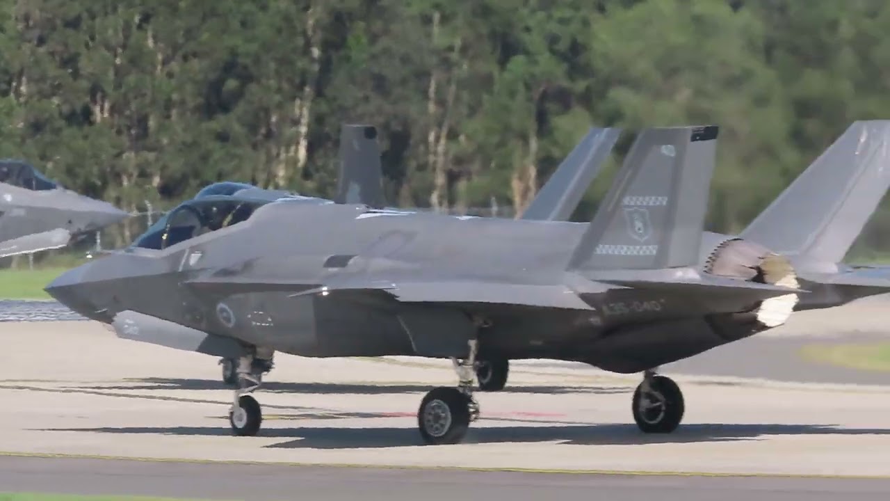 F-35's taking off