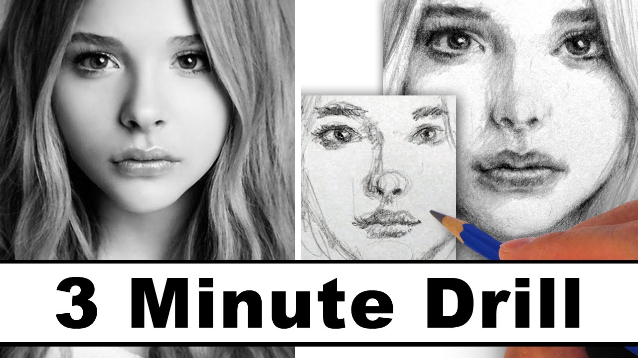 How to Draw Chloe Moretz in 3 Minutes