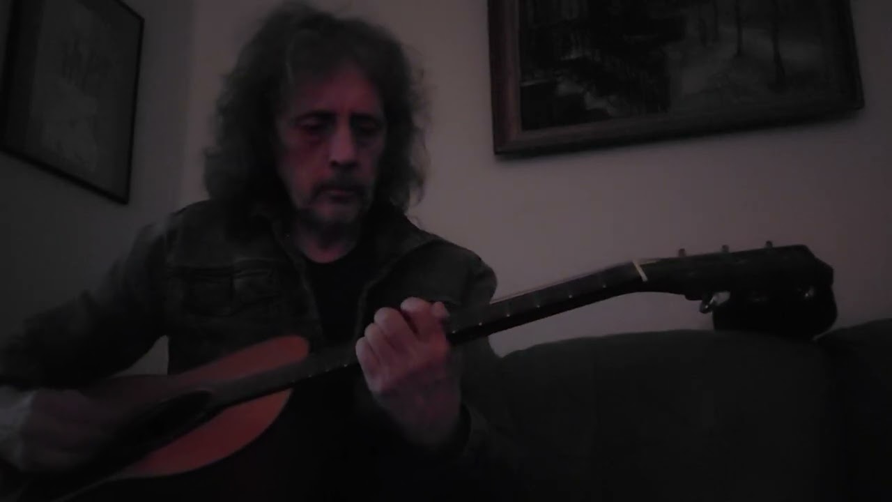 Improvising on accoustic w/traditional  12 bar blues jam-track  @!@!       2.19.26  
