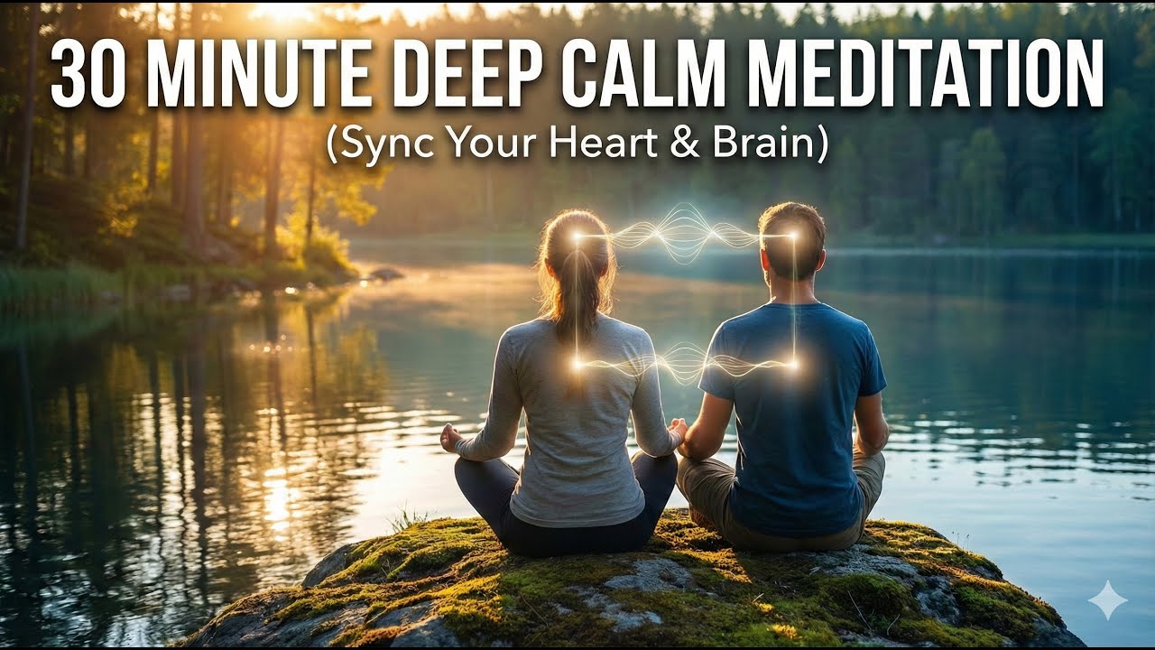 30 Minute Deep Calm Meditation (Sync Your Heart & Brain)