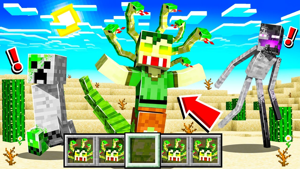 Превращаемся в МЕДУЗУ в MINECRAFT!