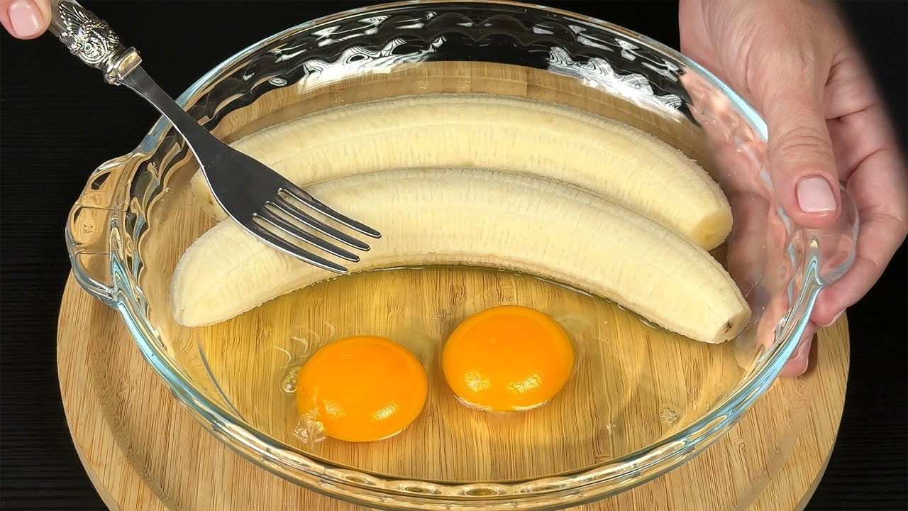 2 Bananas 🍌 + 2 Eggs 🥚 = Breakfast Recipe &mdash; No Tricks, Super Easy!