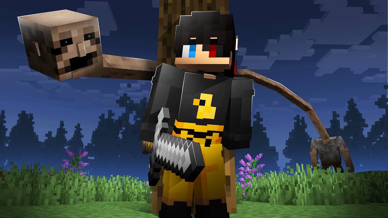 O BICHO de 8 METROS te observa por cima das arvores do Minecraft…