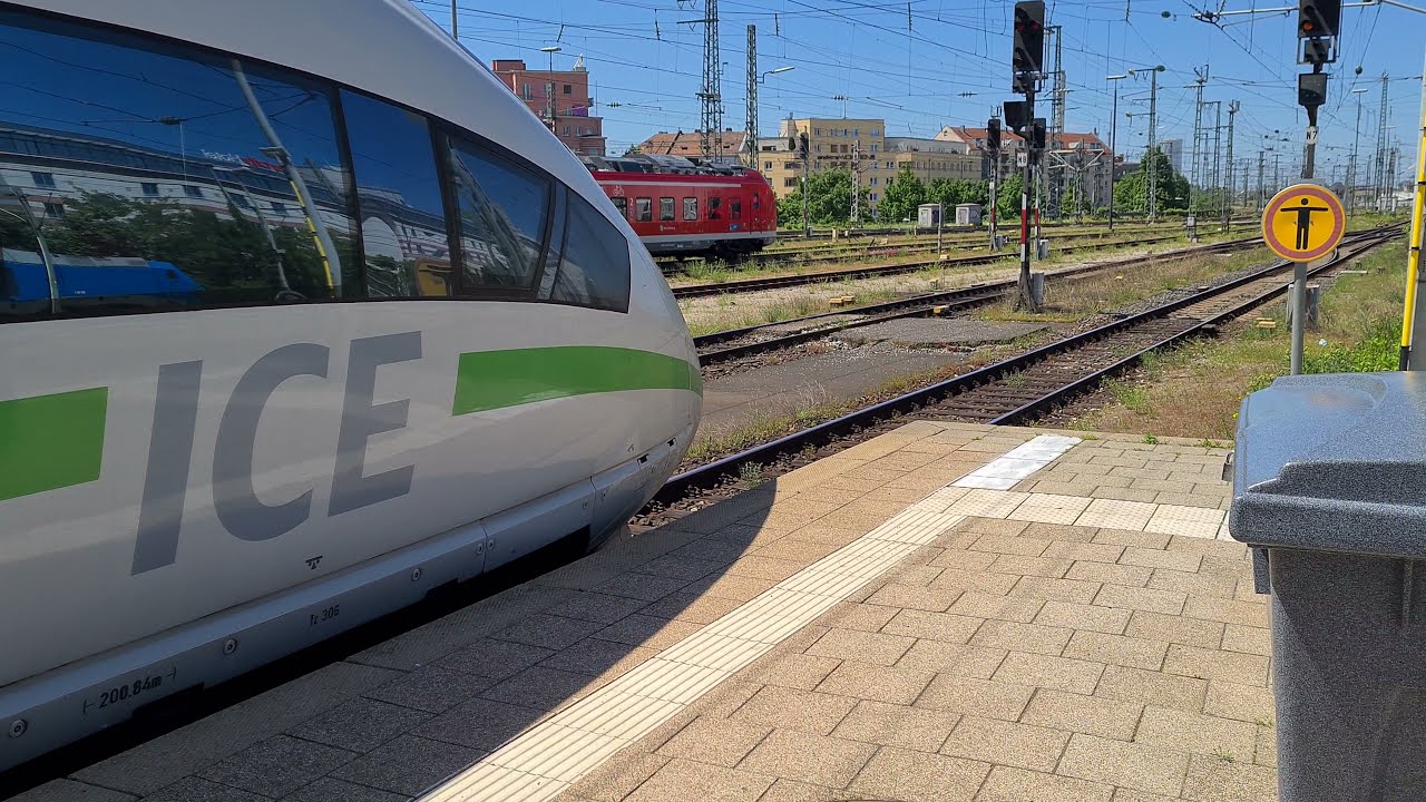 Abfahrt Doppeltraktion ICE 3 in Nürnberg Hbf
