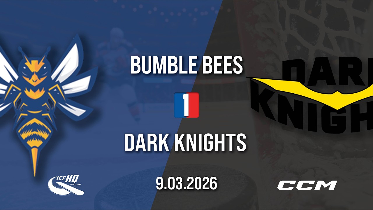 Bumble Bees vs Dark Knights - Div 1 - 9th March - IceHQ Rec League ice hockey