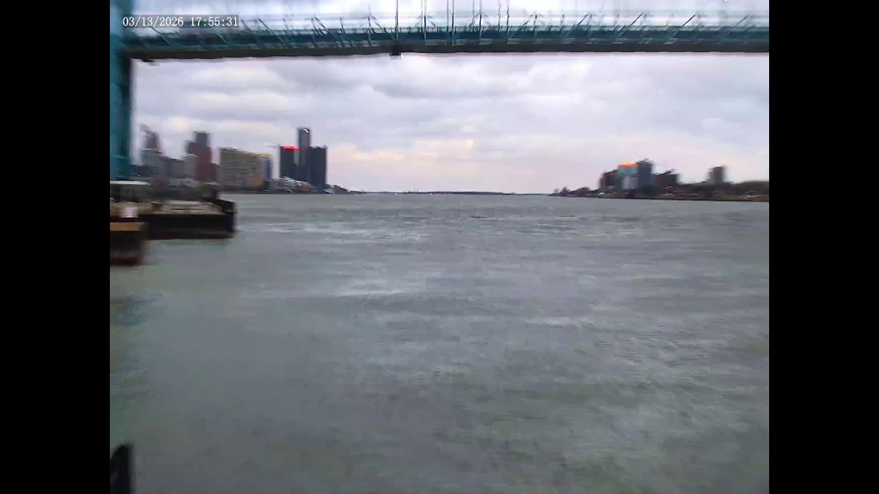 Detroit River at the Ambassador Bridge