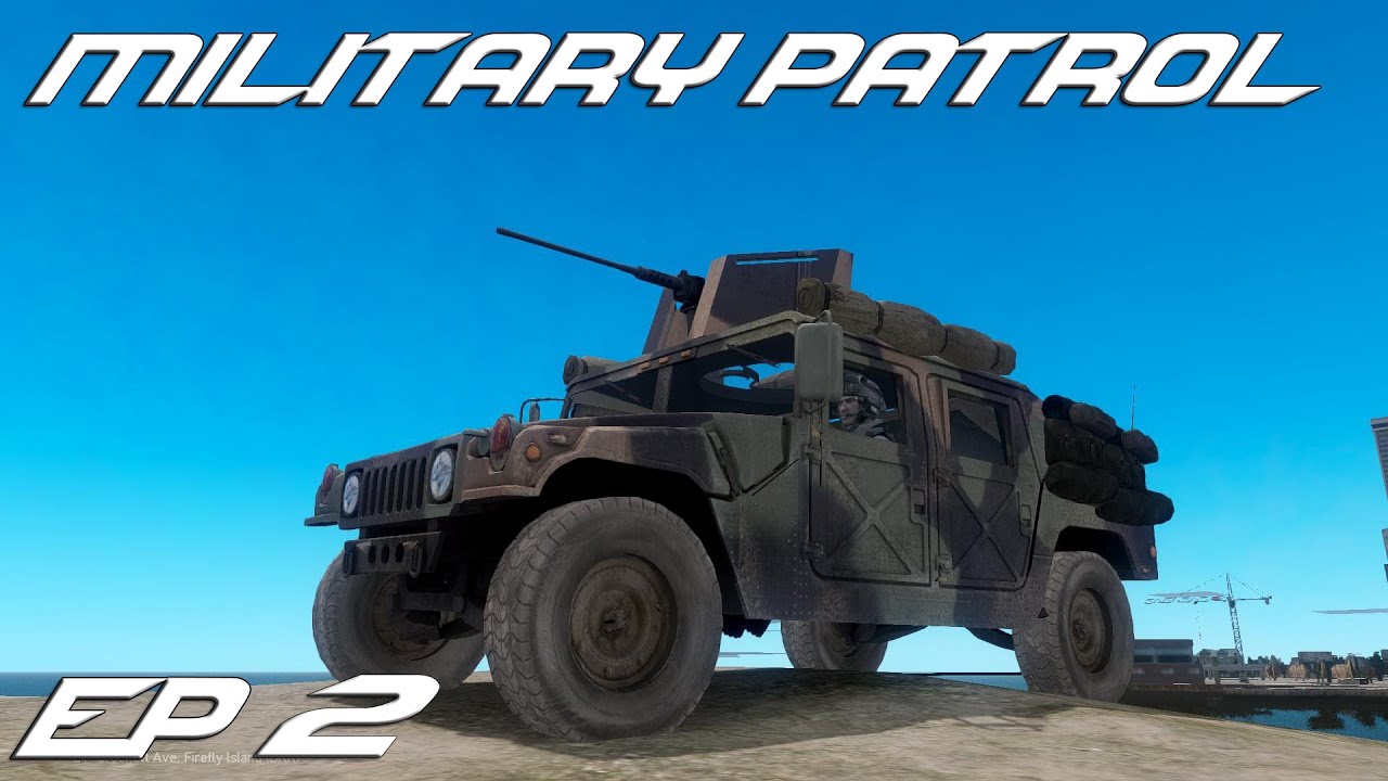 GTA 4 - LCPDFR 1.0 Military Patrol (#2)- Man Drives off Bridge!