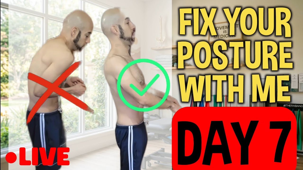 FIX YOUR POSTURE WITH ME!! SQUATS CHALLENGE DAY 7 FLAT FOOT, ANTERIOR PELVIC TILT,  KYOPHOSIS