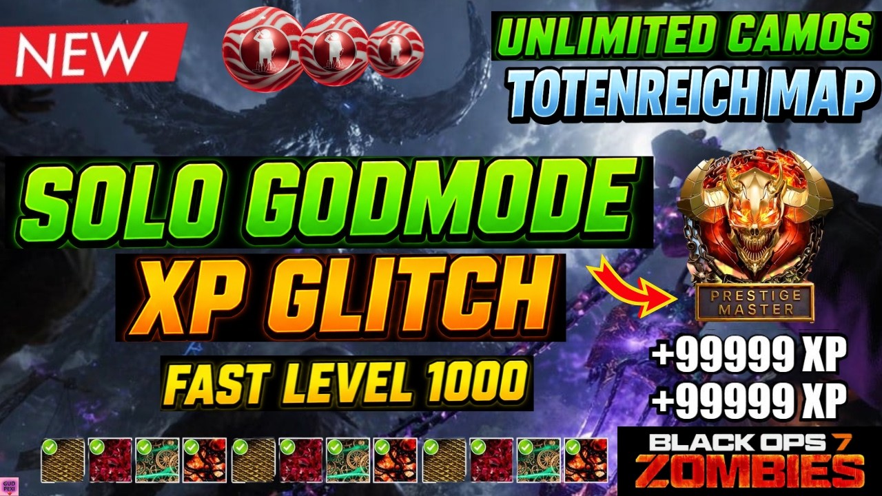 NEW BO7 SOLO GODMODE XP GLITCH IS BROKEN! MAX EVERYTHING FAST + UNLIMITED XP FARM | BO7 ZOMBIES