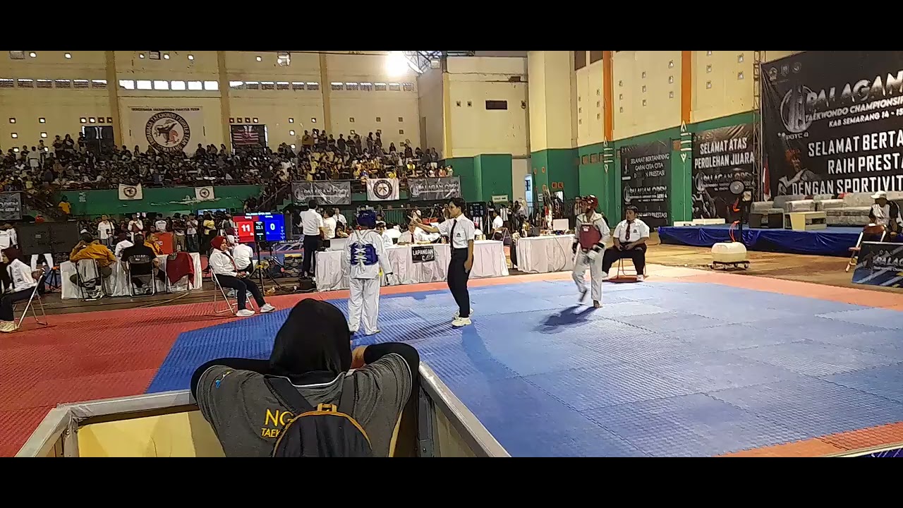 Reza NTF (Merah) Juara 1 Kyorugi Kadet U49 Putra Kejuaraan Palagan Open, 14 - 15 Februari 2026