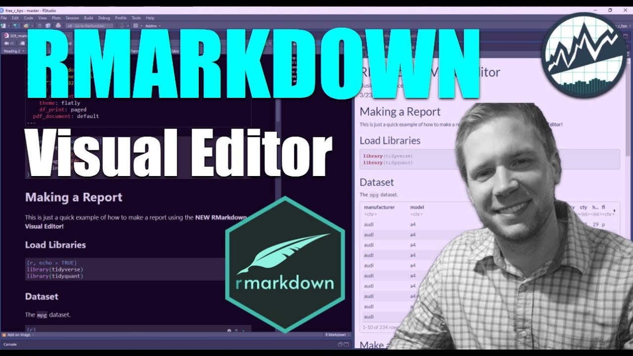 rmarkdown: Make PDF Data Analysis Reports with RStudio Visual Editor