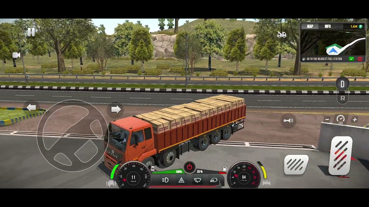 ट्रक का एक्सीडेंट हुआ पेट्रोल पंप से #realtruckdriving #truckdriver #game #eurotrucksimulator2 