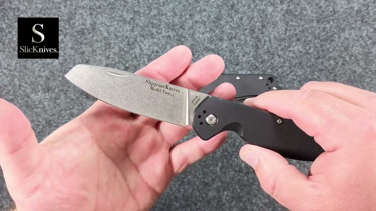SlicKnives SlipjointKnives Model Two 3.5 Non-locking Folder Features