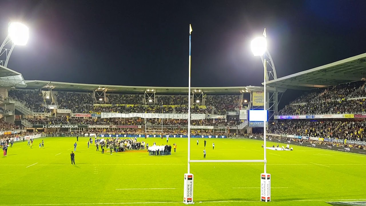 Hommage à Aurélien Rougerie lors de son dernier match avec l'ASM
