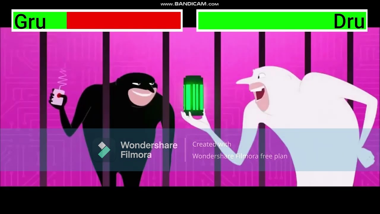 Gru VS Dru With Healthbars Ending