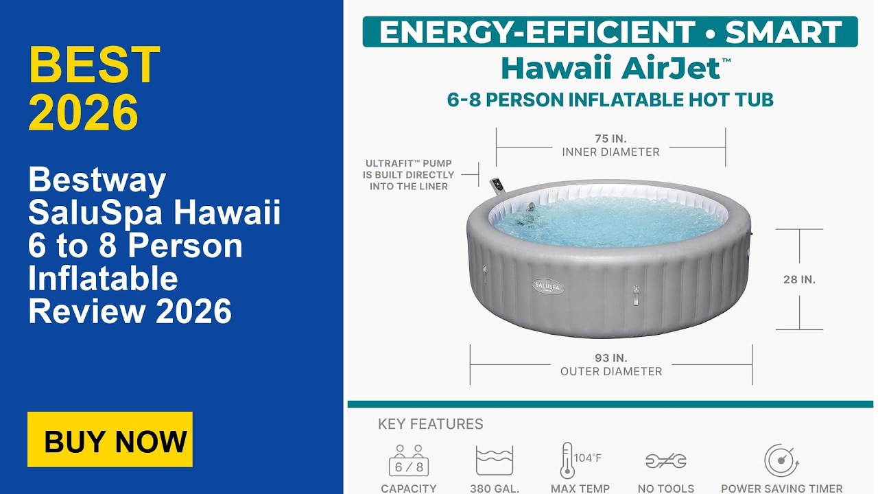 Bestway SaluSpa Hawaii 6 to 8 Person Inflatable Review 2026
