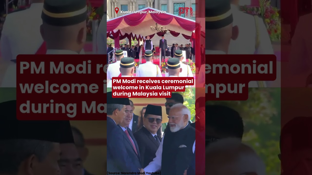 PM Modi receives ceremonial welcome in Kuala Lumpur during Malaysia visit