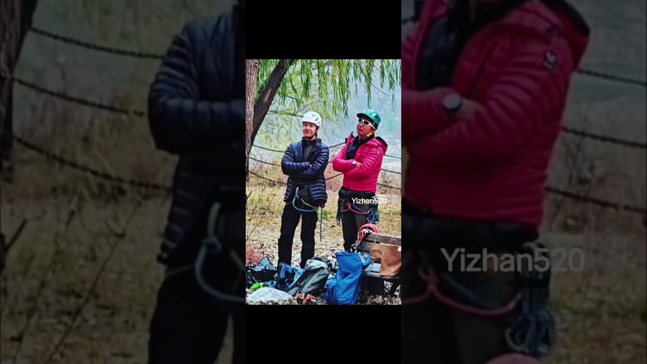 What is the prince looking at? wangyibo rockclimbing in Miyun,Beijing #shorts #wangyibo #yibo #wang