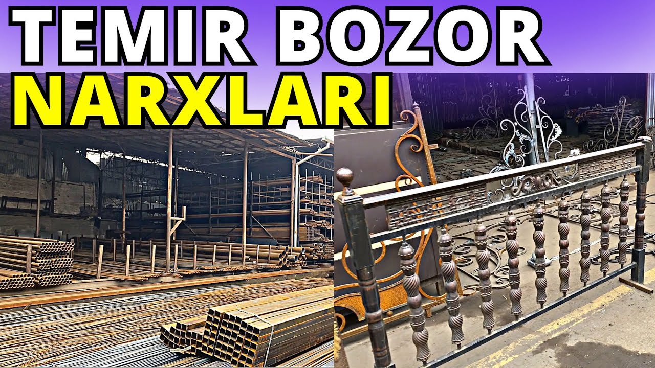 KO'RING! TEMIR BOZORI - SOY | TEMIR, ARMATURA, PANJARA, TRUBALAR NARXLARI