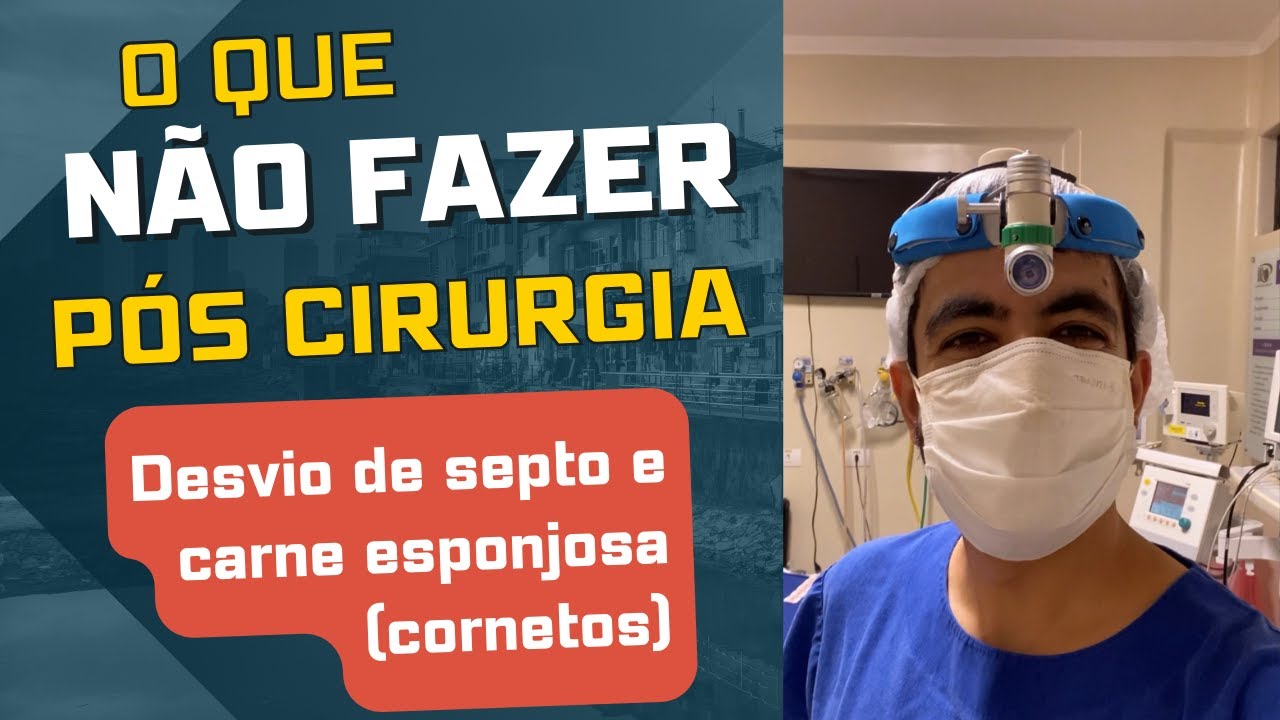 Não faça isto durante o pós operatório da cirurgia do nariz ( desvio de septo, cornetos)