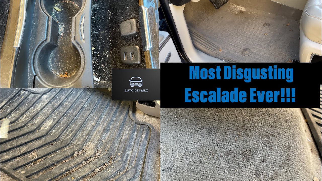Deep Cleaning A Messy/Disgusting Cadillac Escalade. Satisfying ASMR. Luxury Detailing Transformation