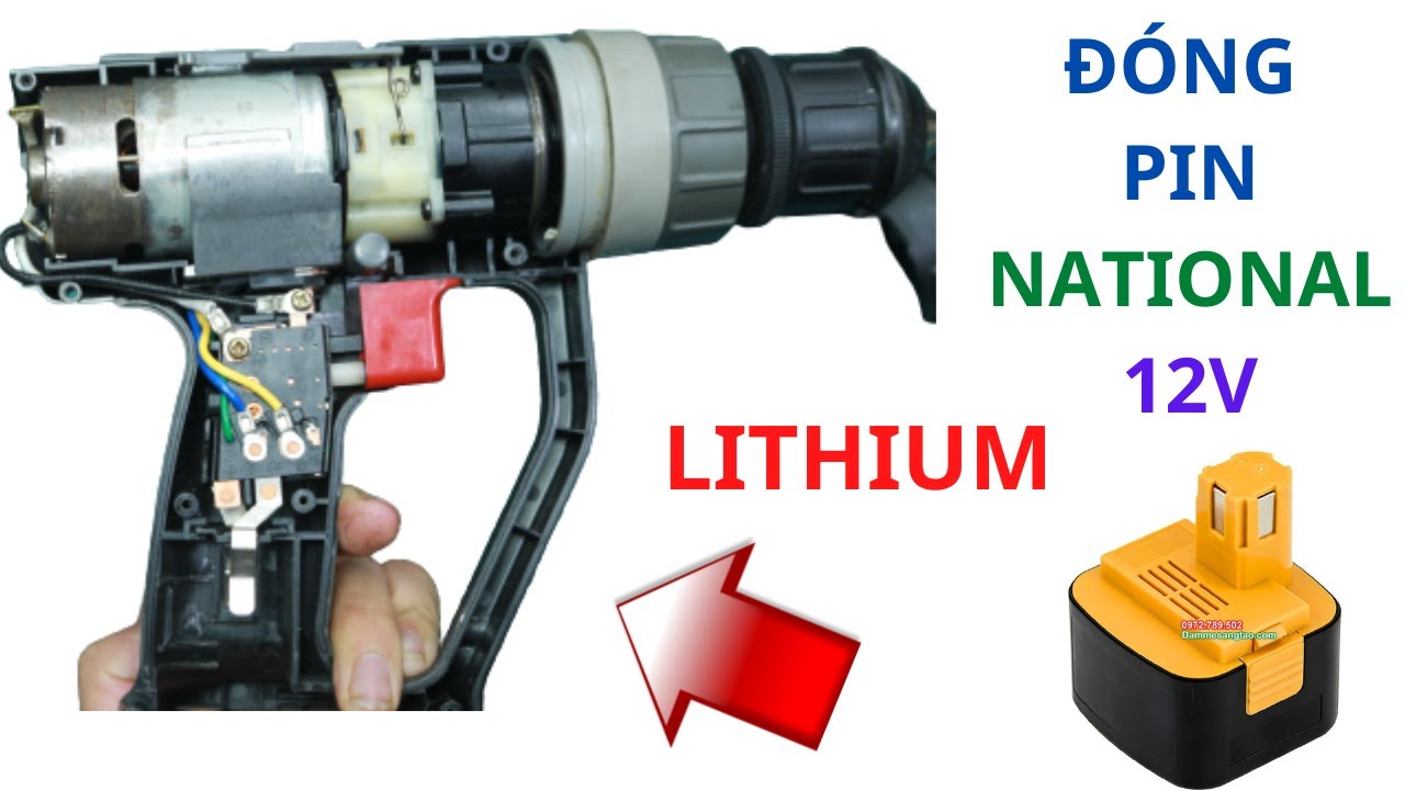 ĐÓNG PIN MÁY NATIONAL 12V NHẬT BÃI | Điện tử Udanchi