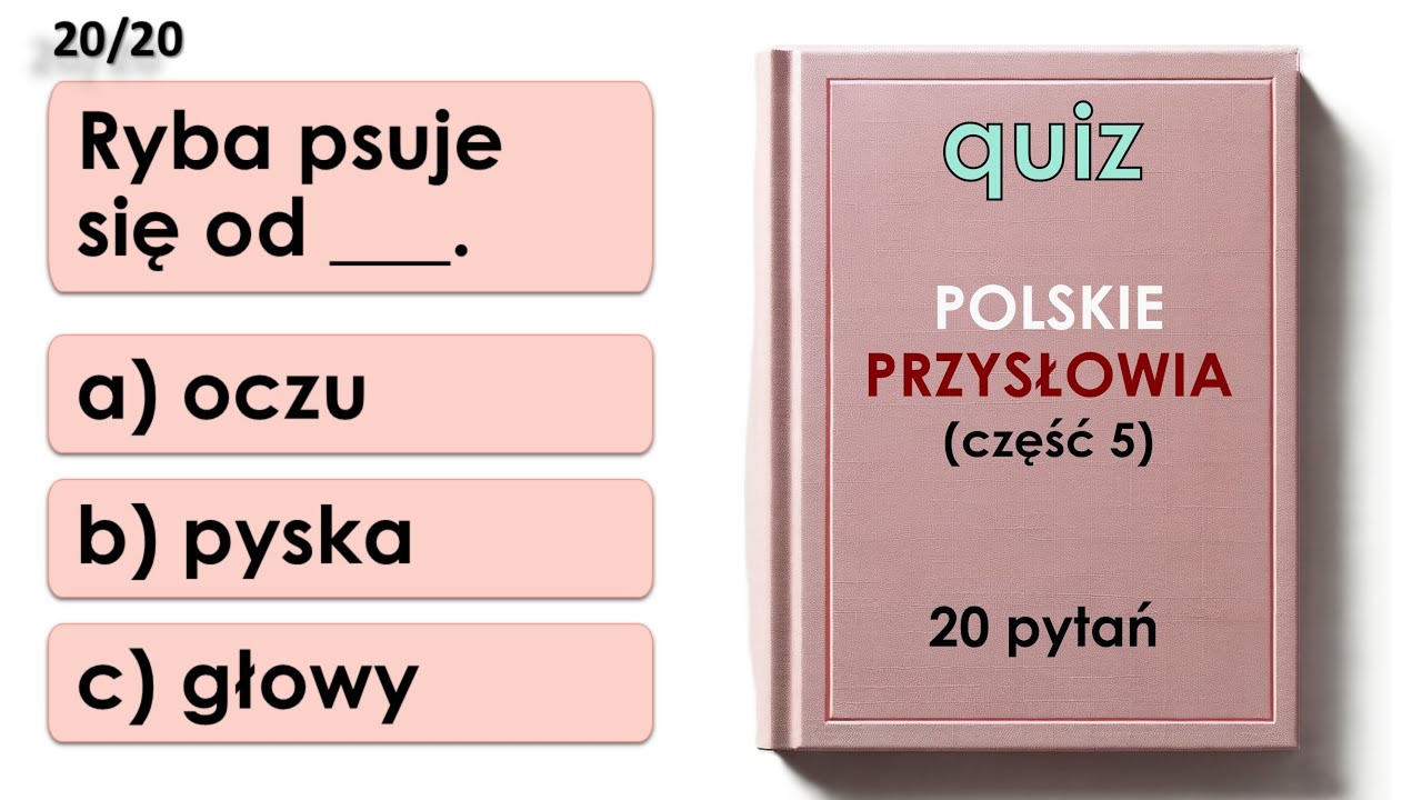 Polskie Przysłowia - Quiz | Część 6 | Polish Idioms test | Język Polski