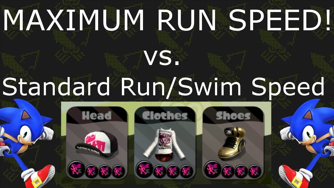 Splatoon 2 - MAXIMUM RUN SPEED vs. Standard Run/Swim Speed!
