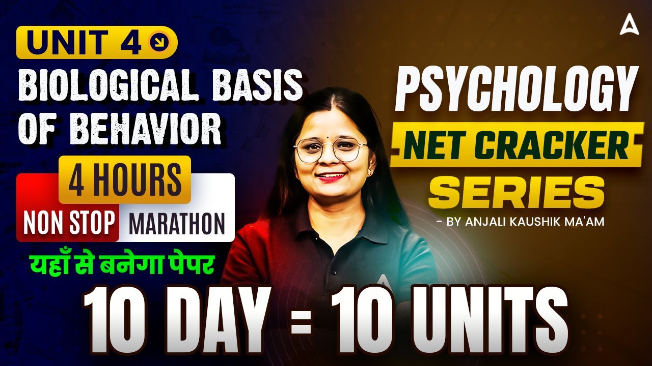 UGC NET Psychology Marathon Class | UGC NET Psychology Unit 4 Biological basis of behavior