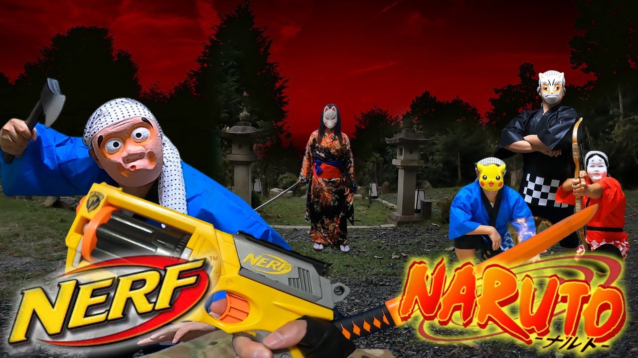 Nerf War in Japan | vs Japanese Clown & Warp Fox  ( POV / nerf first person shooter)