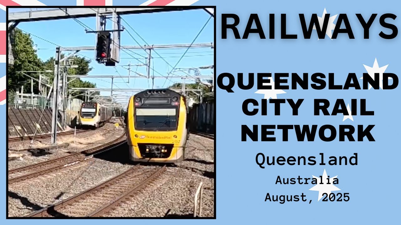 Views of the Queensland Rail City Network, Queensland, Australia - 15 August, 2025